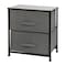 Flash Furniture Black/Gray 2 Drawer End Table Storage Organizer WX-5L200-BK-GR-GG - alternate 2
